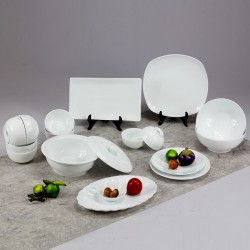 Bộ đồ ăn men trắng 17 món