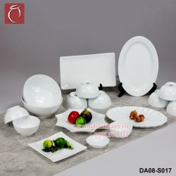 Bộ đồ ăn men trắng 17 món DA08-S017