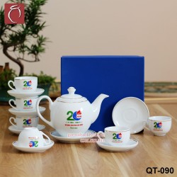 Bộ ấm chén Minh Long S2 kẻ chỉ vàng kim