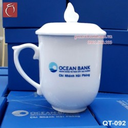 Cốc sứ chóp lửa in logo QT-092