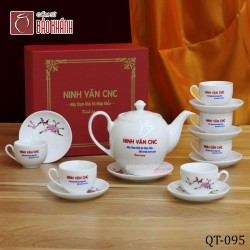 Bộ ấm chén Minh Long số 2 in logo Ninh Vân