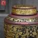 Chum sành đắp nổi Hoa Văn Cổ dát vàng 10 lit