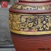 Chum sành đắp nổi Hoa Văn Cổ dát vàng 10 lit